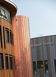The Computer Science building and sign next to the Ron Cooke Hub