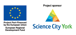 Logos for European Regional Development Fund and Science City York