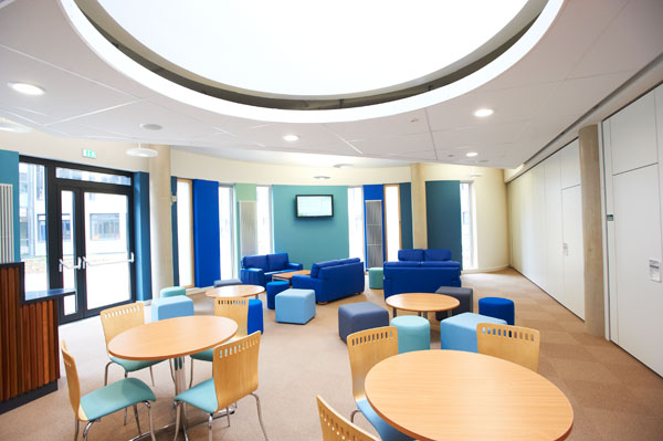 View of common room on moving in day
